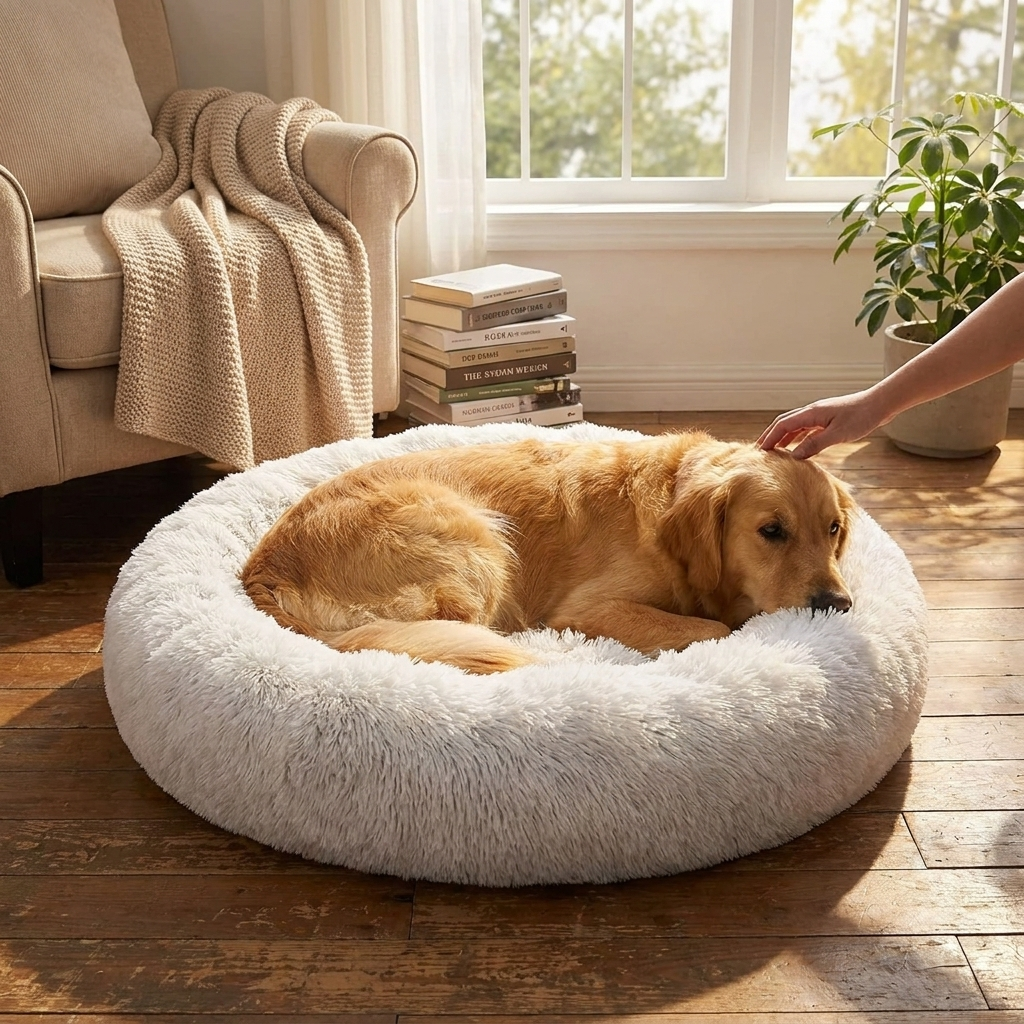 Donut Dog Bed lifestyle