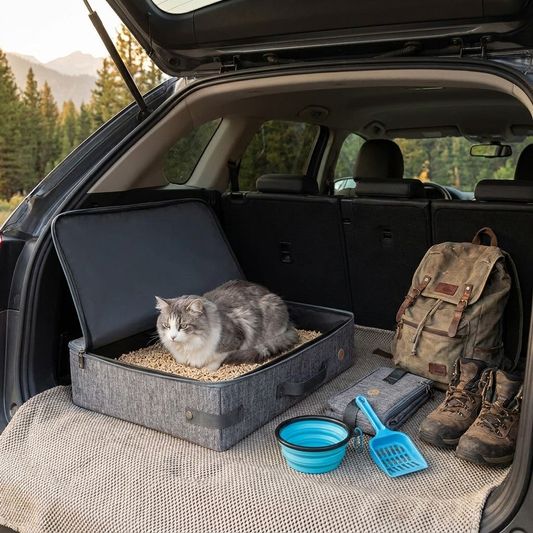 Portable Cat Travel Litter Box lifestyle